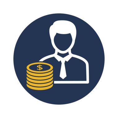 Girişim kapitalisti Glyph Arkaplan vektör simgesi kolayca düzenleyebilir ya da değiştirebilir