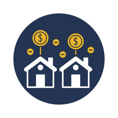 Ev fiyatları Glyph Arkaplan vektör simgesi kolayca düzenlenebilir veya düzenlenebilir