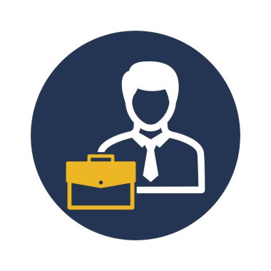 İş patronu Glyph Arkaplan vektör simgesi kolayca düzenleyebilir veya değiştirebilir