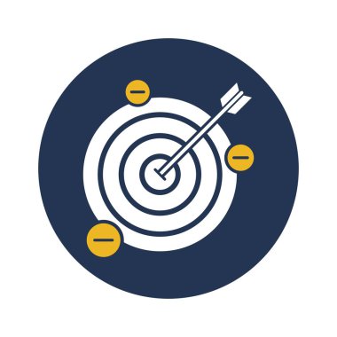 Kolayca değiştirebilen veya düzenleyebilen hedef Glyph Arkaplan vektör simgesi