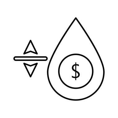 Yakıt fiyatları çizgisi vektör simgesi kolayca değiştirilebilir ya da düzenlenebilir