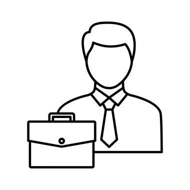 Kolayca düzenleyebilen ve düzenleyebilen iş patronu çizgisi vektör simgesi