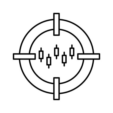 Kolayca düzenleyebilen ve düzenleyebilen Grafik Çizgisi vektör simgesi