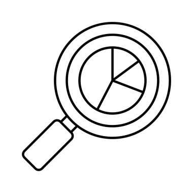 Veri analiz çizgisi vektör simgesi kolayca düzenlenebilir veya değiştirilebilir