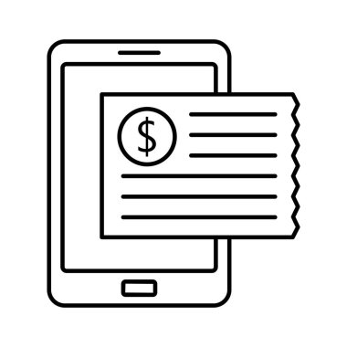 Aygıt Satır vektör simgesi ile kolaylıkla düzenleyebileceğiniz ya da değiştirebileceğiniz bir makbuz