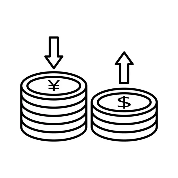 Hedging Dollaricône Vectorielle Ligne Qui Peut Facilement Modifier Modifier — Image vectorielle