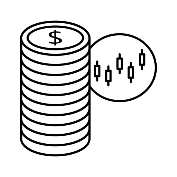 Ícone Vetorial Dollarline Que Pode Facilmente Modificar Editar — Vetor de Stock