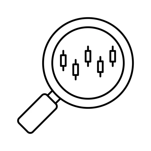 Analisi Dei Datiicona Vettoriale Linea Che Può Facilmente Modificare Modificare — Vettoriale Stock
