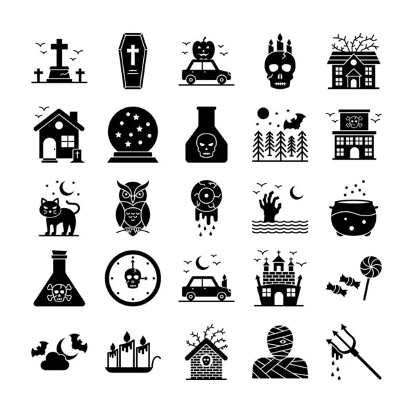 Halloween Aislado Cada Icono Puede Modificar Editar Fácilmente — Archivo Imágenes Vectoriales