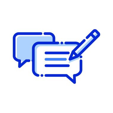 Geri besleme, yazma, düzenleme, ileti tamamen düzenlenebilir vektör simgeleri