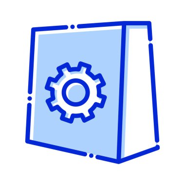 Seo servisi, paket, servis, çark tamamen düzenlenebilir vektör simgeleri