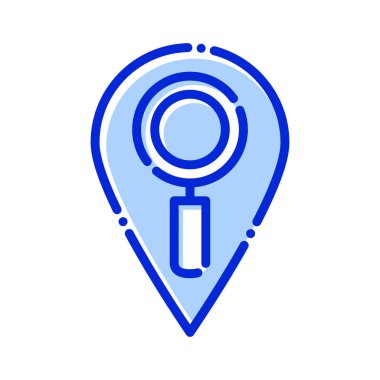 Yerel seo, seo, pin, tam olarak düzenlenebilir vektör simgelerini büyüt