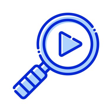 Video araması, video, arama, oyuncu tam olarak düzenlenebilir vektör simgeleri