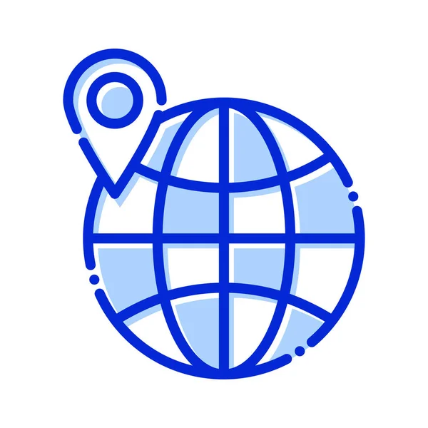 Globus Lage Karte Globale Lage Vollständig Editierbare Vektorsymbole — Stockvektor