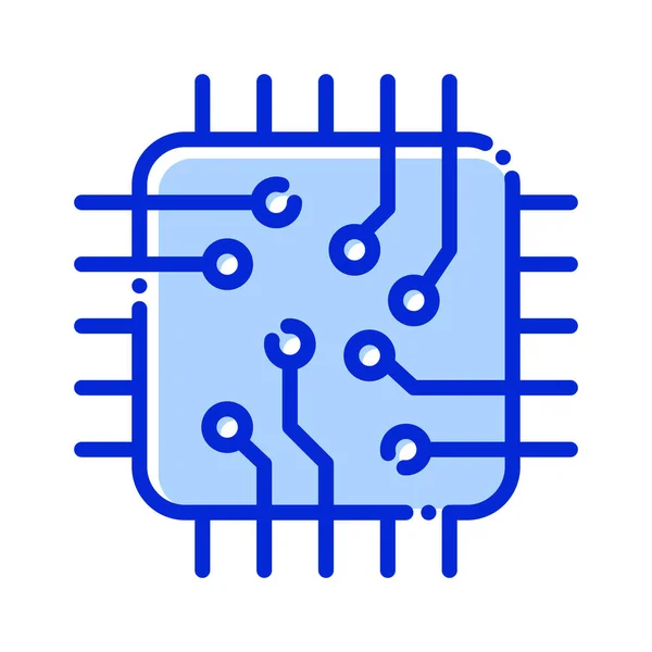 Processor Microchip Hardware Cpu Volledig Bewerkbare Vector Pictogrammen — Stockvector