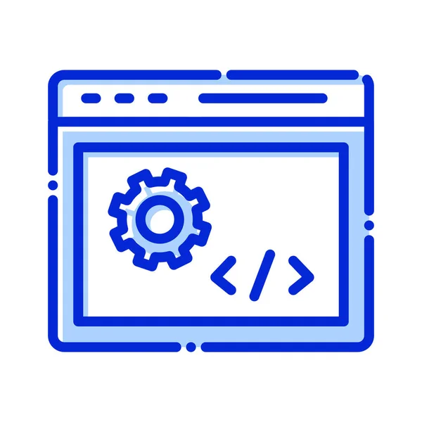 Desarrollo Software Desarrollo Desarrollo Sitios Web Codificación Iconos Vectoriales Totalmente — Vector de stock