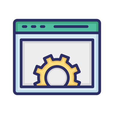 Web sitesi inşaatı, web sitesi, çark, tam olarak düzenlenebilir vektör simgeleri