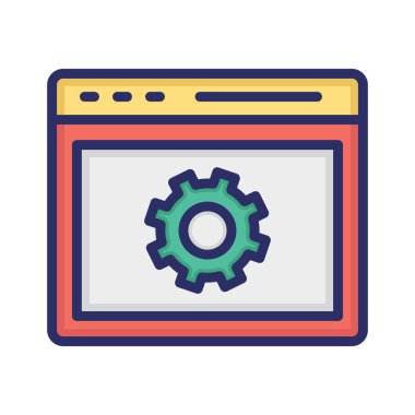 Seo geliştirme, geliştirme, seo, tamamen düzenlenebilir vektör simgeleri ayarlanıyor