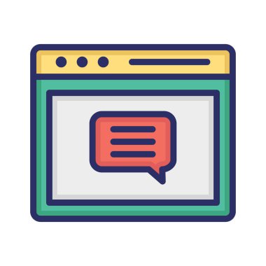 Çevrimiçi yorum, geri bildirim, gözden geçirme, web sitesi tamamen düzenlenebilir vektör simgeleri