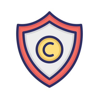Telif hakkı koruması, telif hakkı, koruma, güvenlik tamamen düzenlenebilir vektör simgeleri