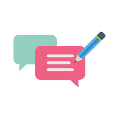 Geri besleme, yazma, düzenleme, ileti tamamen düzenlenebilir vektör simgeleri