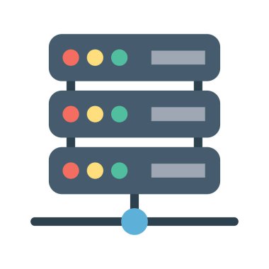 Sunucu, çevrimiçi sunucu, sunucu ağı, tamamen düzenlenebilir vektör simgelerine ev sahipliği yapıyor