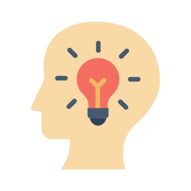 Beyin fırtınası, fikir, çözüm, kafa tamamen düzenlenebilir vektör simgeleri