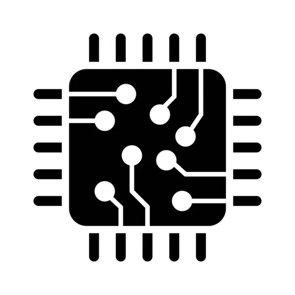 Processor Microchip Hardware Cpu Volledig Bewerkbare Vector Pictogrammen — Stockvector