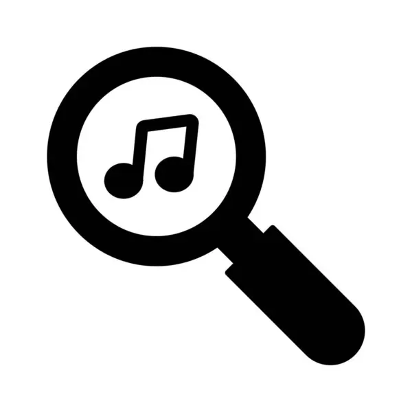 Musiksuche Musik Suche Audio Vollständig Editierbare Vektorsymbole — Stockvektor