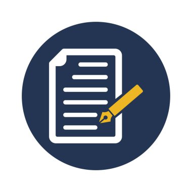 içerik yazma, kağıt, kalem, içerik tamamen düzenlenebilir vektör simgeleri