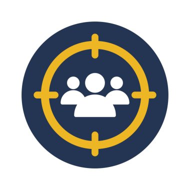 Hedef kitle, izleyici, müşteri, hedef tamamen düzenlenebilir vektör simgeleri