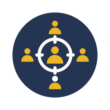 Takım çalışması, hedef, takım çalışması hedefi, hedef tam olarak düzenlenebilir vektör simgeleri