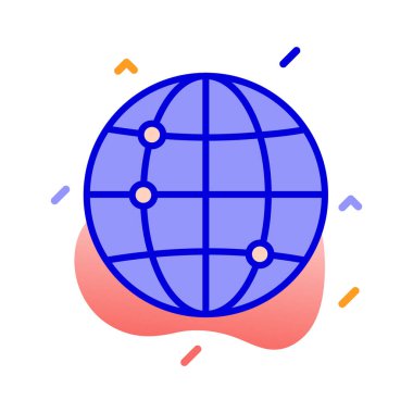 Genel ağ, Globe, ağ, internet tamamen düzenlenebilir vektör simgeleri