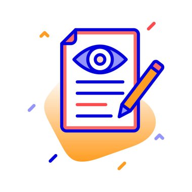 Reklam raporu, etki raporu, pazarlama, tamamen düzenlenebilir vektör simgeleri