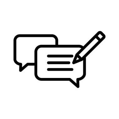 Geri besleme, yazma, düzenleme, ileti tamamen düzenlenebilir vektör simgeleri