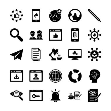 Web ve SEO Vektör simgeleri her bir simgeyi kolaylıkla düzenleyebilir ya da düzenleyebilir