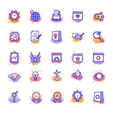 Web ve SEO Vektör simgeleri her bir simgeyi kolaylıkla düzenleyebilir ya da düzenleyebilir