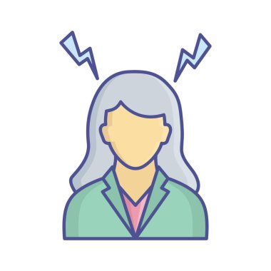 iş stresi Vektör Simgesini kolaylıkla değiştirebilir ya da düzenleyebilir