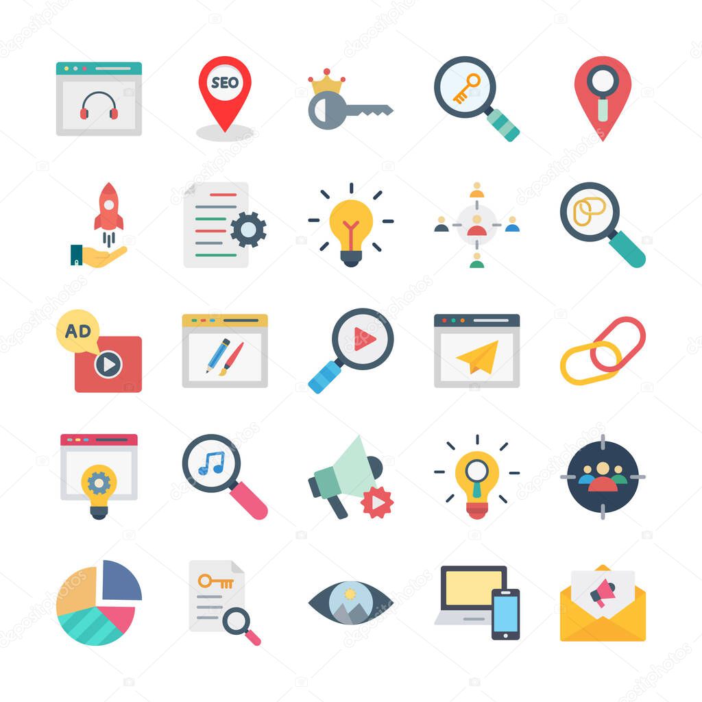 Web and SEO Vector icons set every single icon can easily modify or edit