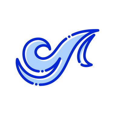 Rüzgar, fırtına, hava, hava tamamen düzenlenebilir vektör simgesi