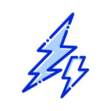 Gök gürültüsü, fırtına, ışık, tamamen düzenlenebilir vektör simgesi