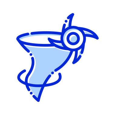 Felaket, kasırga, tayfun, rüzgar tamamen düzenlenebilir vektör simgesi