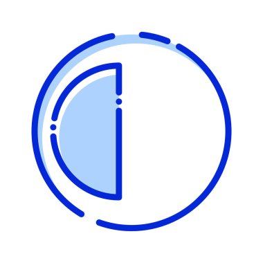 Ay, yarım ay, gece, hilal tamamen düzenlenebilir vektör simgesi