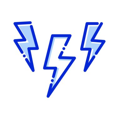 Gök gürültüsü, fırtına, ışık, tamamen düzenlenebilir vektör simgesi