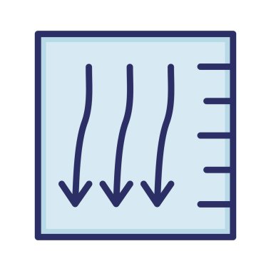 Su, deniz, su seviyesi, su akışı tamamen düzenlenebilir vektör simgesi