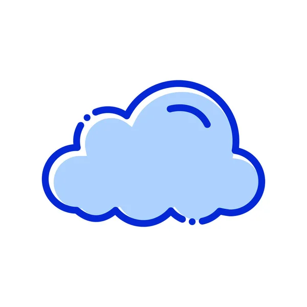 Cloud Meteo Previsioni Icona Vettoriale Completamente Modificabile — Vettoriale Stock