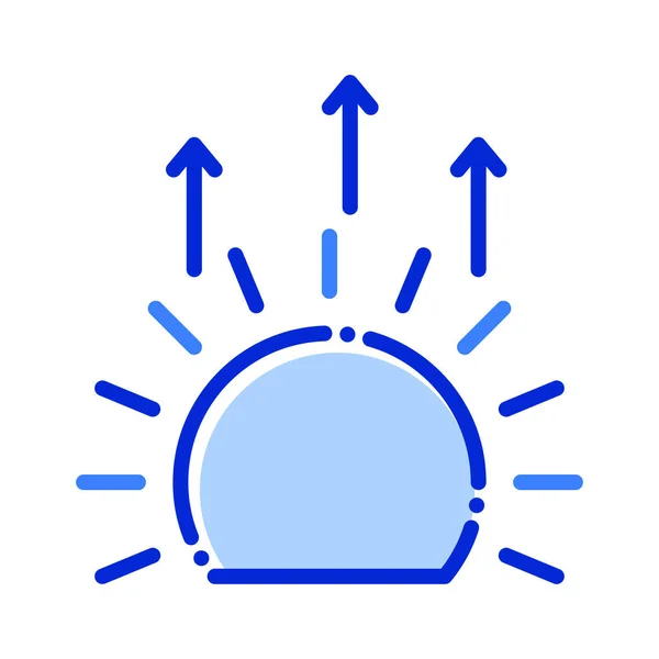 Сонце Схід Сонця Погода Ранок Повністю Змінений Векторна Піктограма — стоковий вектор