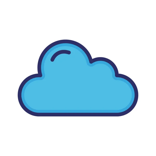 Nube Tiempo Icono Vector Totalmente Editable — Vector de stock