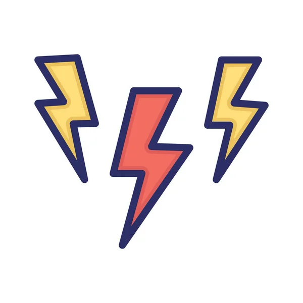 Thunder Storm Flash Lighting Fully Editable Vector Icon — Stock Vector