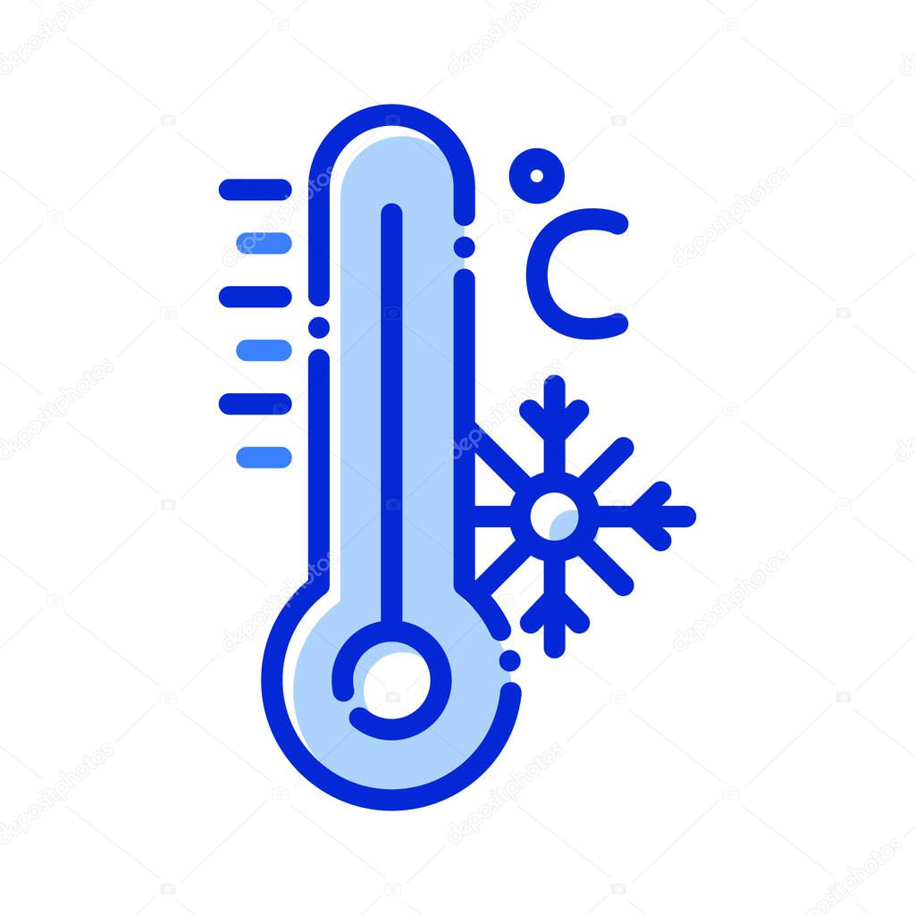 Thermometer, temperature, celsius, cold fully editable vector icon